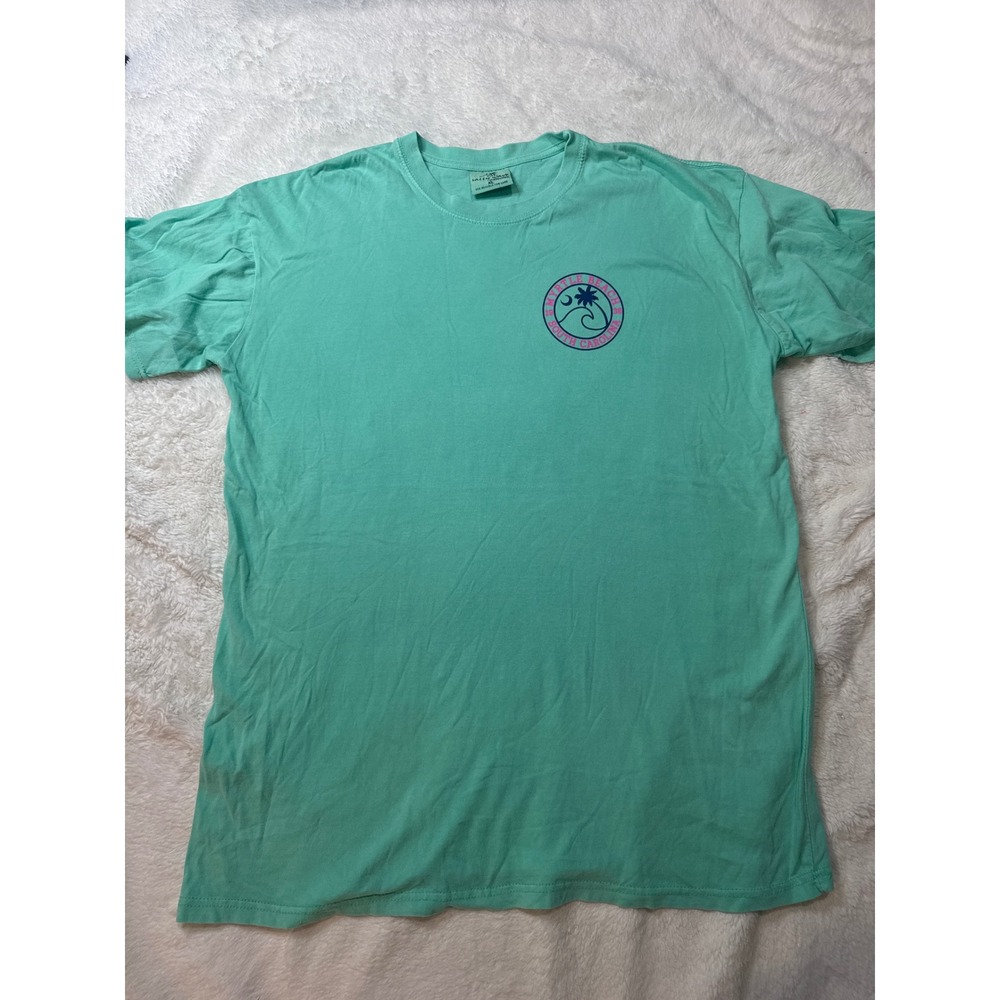 Salty Wave Collection Graphic Tee Women XL Green Excellent Myrtle Beach SC